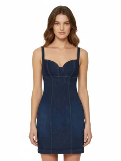 ABITO DONNA - GUESS APPAREL BLU - W6RK95 D6881