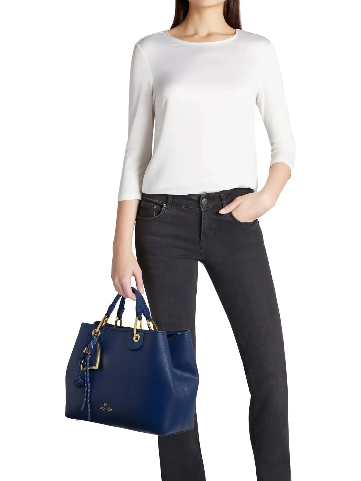 BORSA A MANO DONNA - BRACCIALINI BLU - B18840-YY
