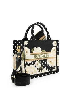 BORSA A MANO DONNA - BRACCIALINI BIANCO-NERO - B19281-TY