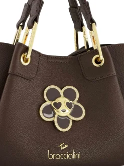 BORSA A MANO DONNA - BRACCIALINI MARRONE - B19210-YY