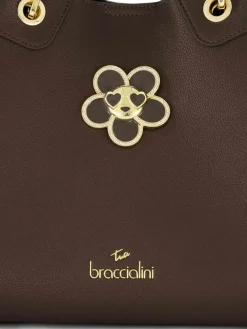 BORSA A MANO DONNA - BRACCIALINI MARRONE - B19212-YY