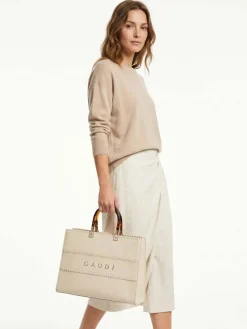 BORSA A MANO DONNA - GAUDI CREMA - V6AE-12750