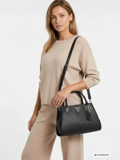 BORSA A MANO DONNA - GUESS NERO - HWZG96 72070