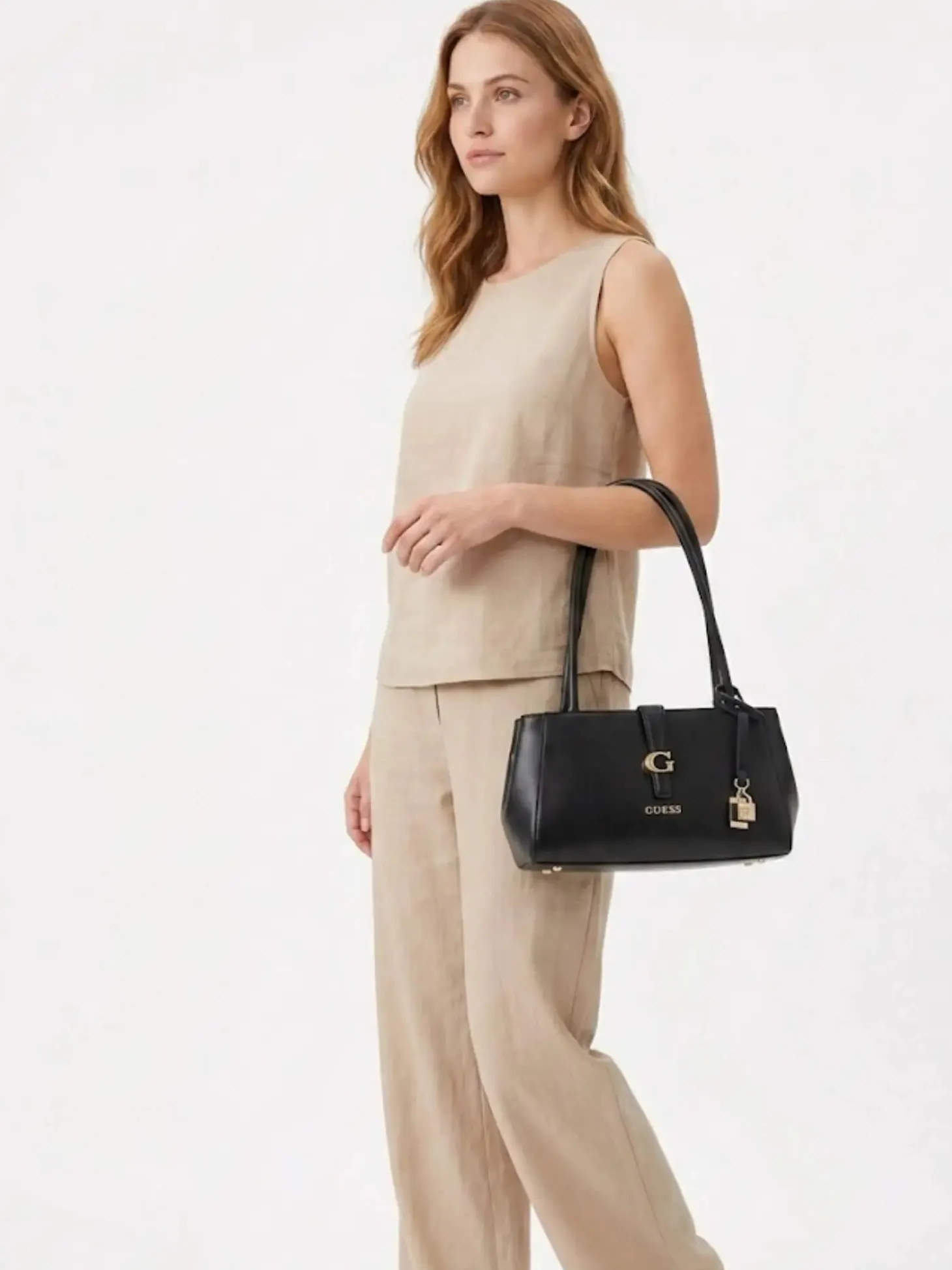 BORSA A MANO DONNA - GUESS NERO - HWVG98 96080