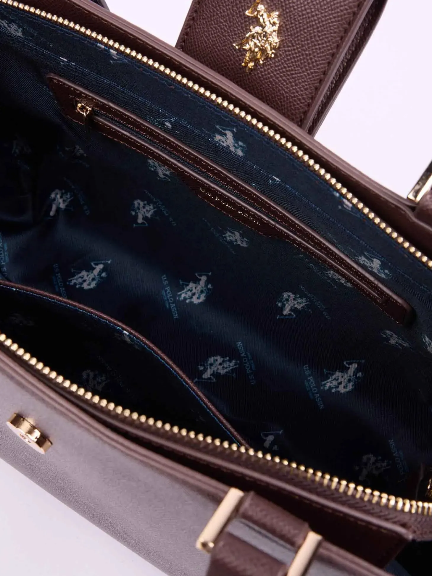 BORSA A MANO DONNA - US POLO ASSN. MARRONE SCURO - BIUJE9379WVP