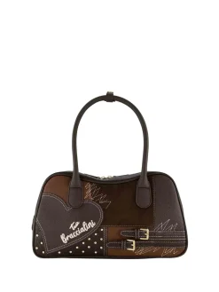 BORSA A SPALLA DONNA - BRACCIALINI MARRONE - B19204-YY