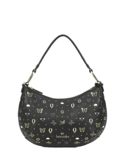 BORSA A SPALLA DONNA - BRACCIALINI NERO - B18882-YY