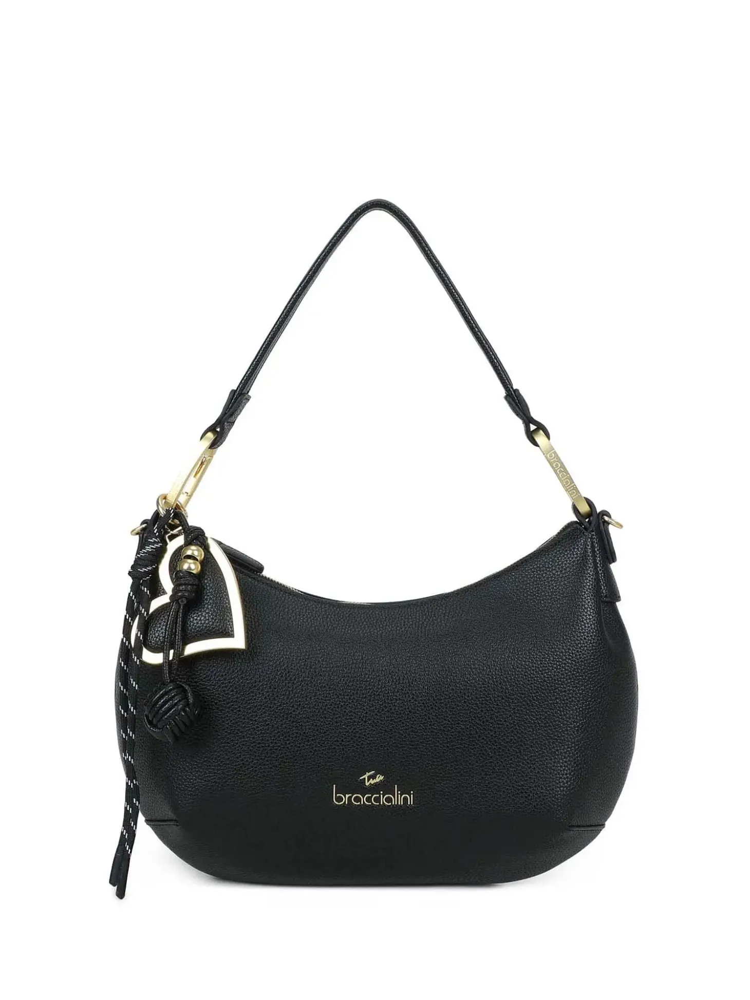 BORSA A SPALLA DONNA - BRACCIALINI NERO - B18842-YY