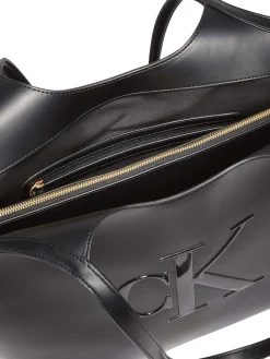 BORSA A SPALLA DONNA - CALVIN KLEIN NERO - LV04F3562G