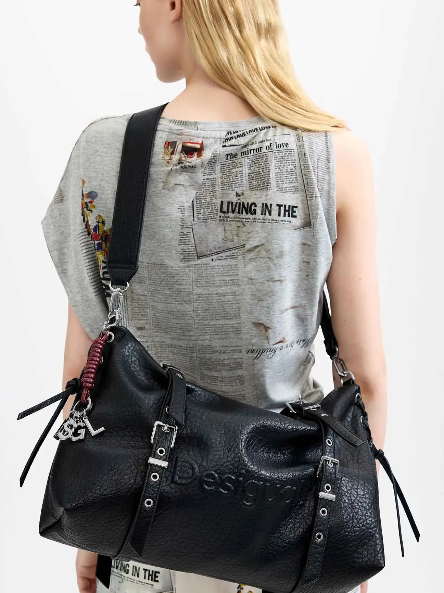 BORSA A SPALLA DONNA - DESIGUAL NERO - 26WAXP06