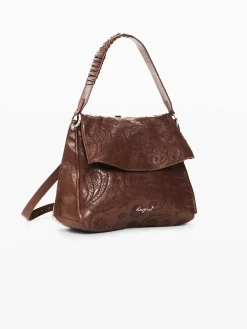 BORSA A SPALLA DONNA - DESIGUAL MARRONE - 26WAKP29