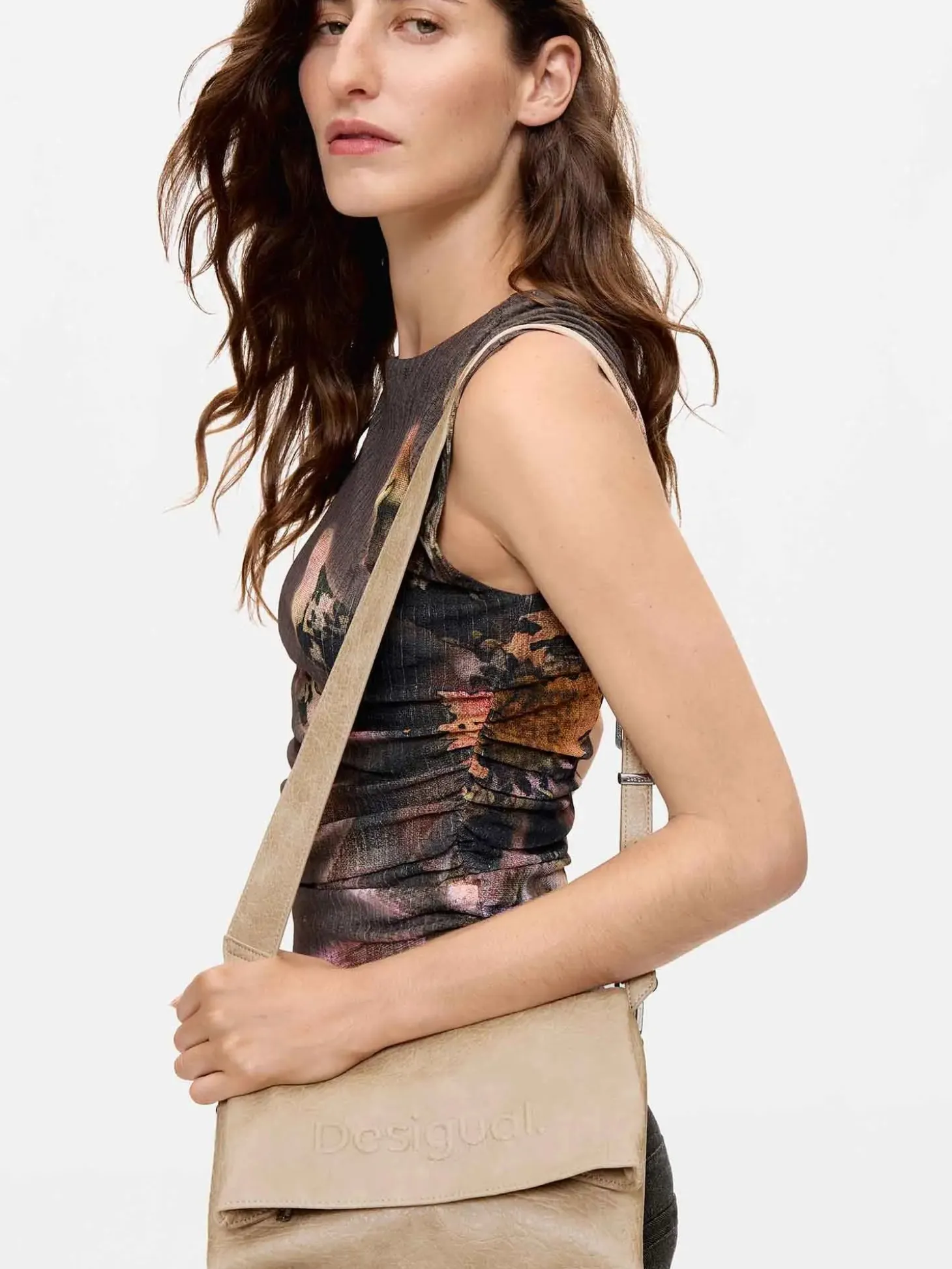 BORSA A SPALLA DONNA - DESIGUAL BEIGE - 26WAXP51