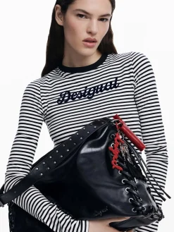BORSA A SPALLA DONNA - DESIGUAL NERO - 26SAXP86