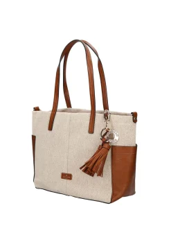 BORSA A SPALLA DONNA - GATTINONI ROMA BEIGE - BEN268780WC2