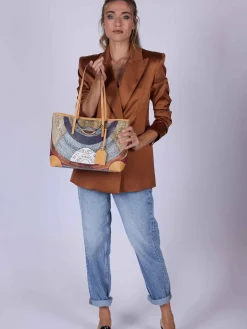 BORSA A SPALLA DONNA - GATTINONI CUOIO - BEG268318WWH