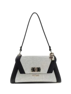 BORSA A SPALLA DONNA - GUESS NATURALE-NERO - HWAG97 19190