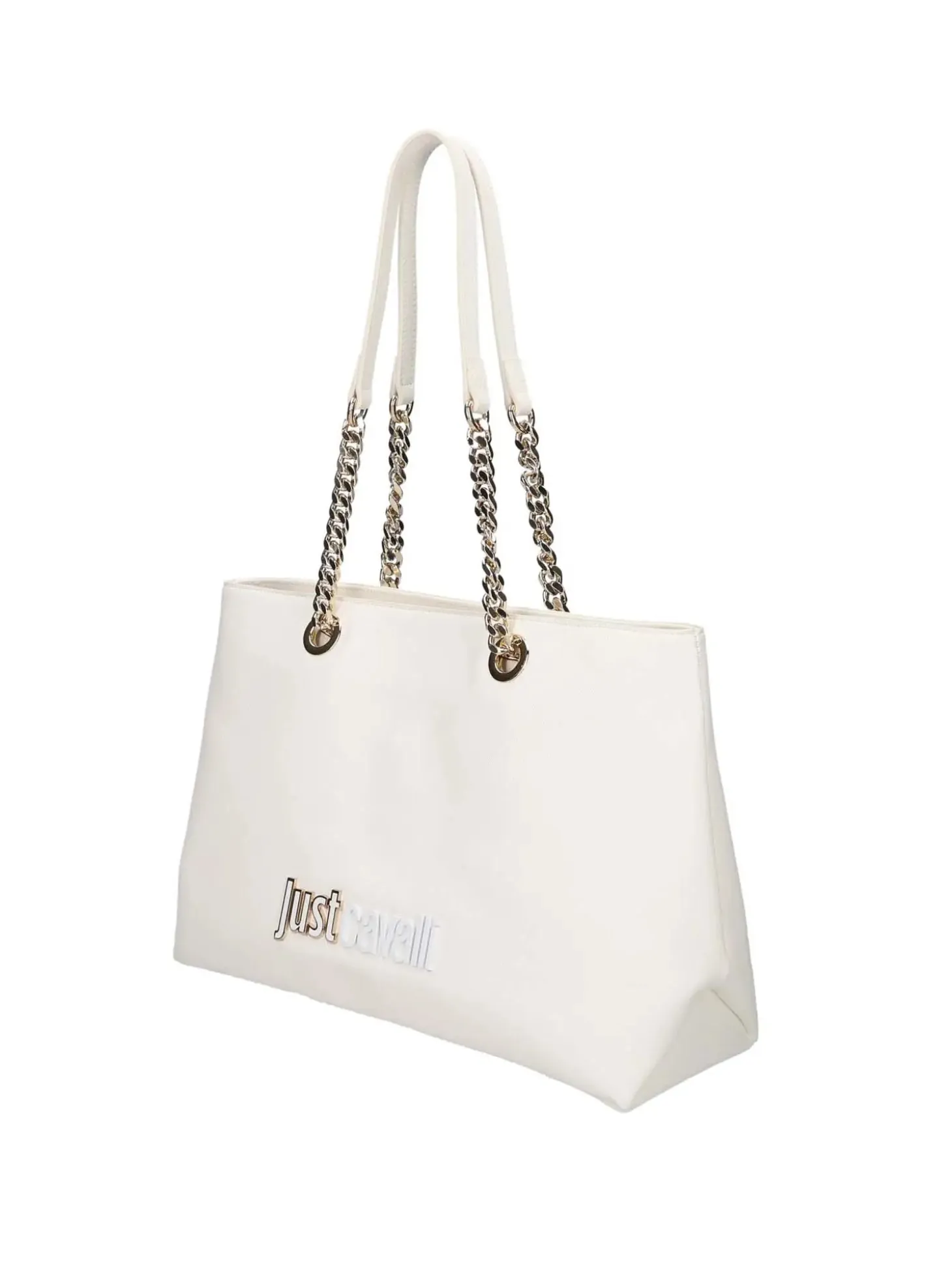 BORSA A SPALLA DONNA - JUST CAVALLI BIANCO - 80RA4BB9 ZS766