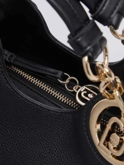 BORSA A SPALLA DONNA - LIU-JO NERO-ORO - AF6114ES039