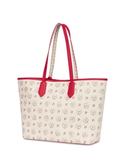 BORSA A SPALLA DONNA - POLLINI AVORIO-ROSSO - TE8427PP06Q1Y