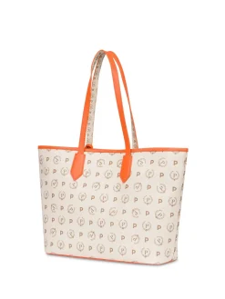 BORSA A SPALLA DONNA - POLLINI AVORIO-ARANCIO - TE8427PP06Q1Y
