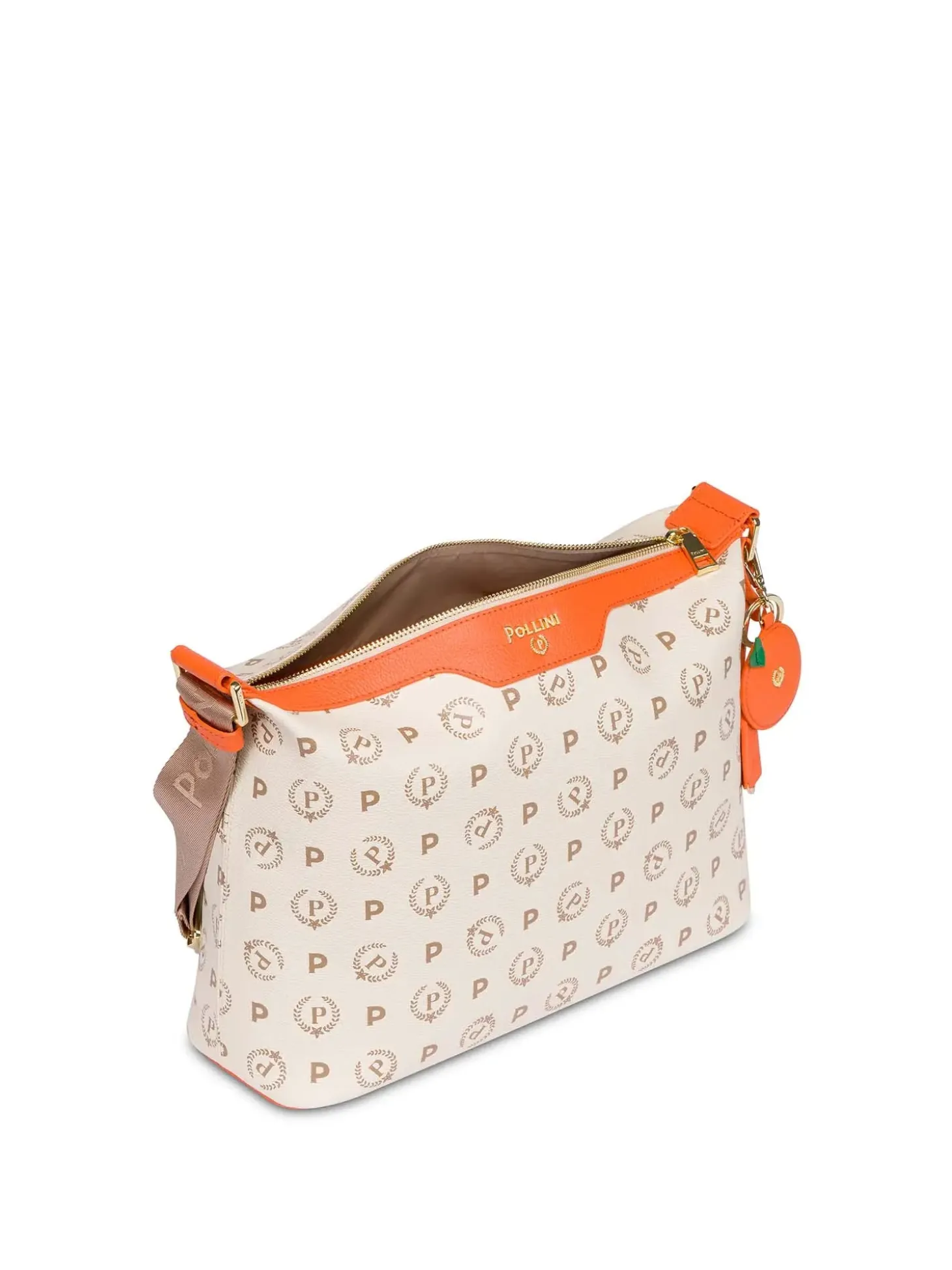 BORSA A SPALLA DONNA - POLLINI AVORIO-ARANCIO - TE8400PP02Q1Y
