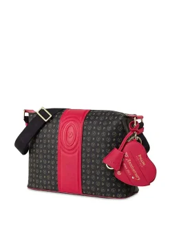 BORSA A SPALLA DONNA - POLLINI NERO-ROSSO - TE8400PP02Q1Z
