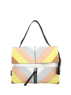 BORSA A SPALLA DONNA - REBELLE BIANCO-CELESTE - REB0185 P0022