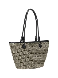 BORSA A SPALLA DONNA - REBELLE NERO-BIANCO - REB0213 T0022