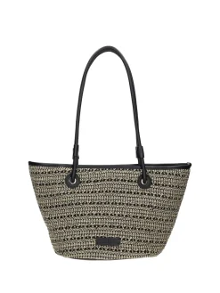 BORSA A SPALLA DONNA - REBELLE NERO-BIANCO - REB0213 T0022