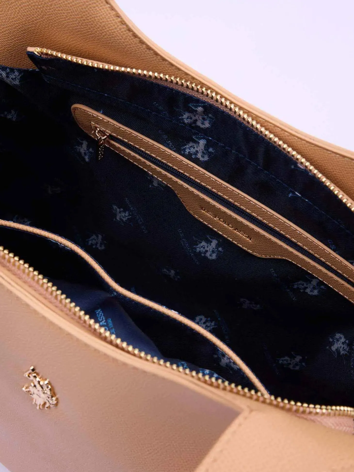 BORSA A SPALLA DONNA - US POLO ASSN. CAMEL - BEUJE9094WVP