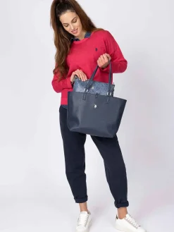 BORSA A SPALLA DONNA - US POLO ASSN. NAVY - BEUM08707WVP