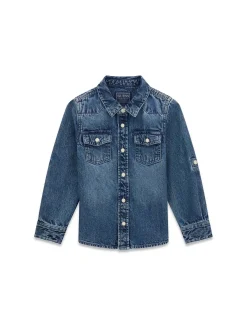 CAMICIA BAMBINO - GUESS KIDS BLU - N6RH00 D4EU0