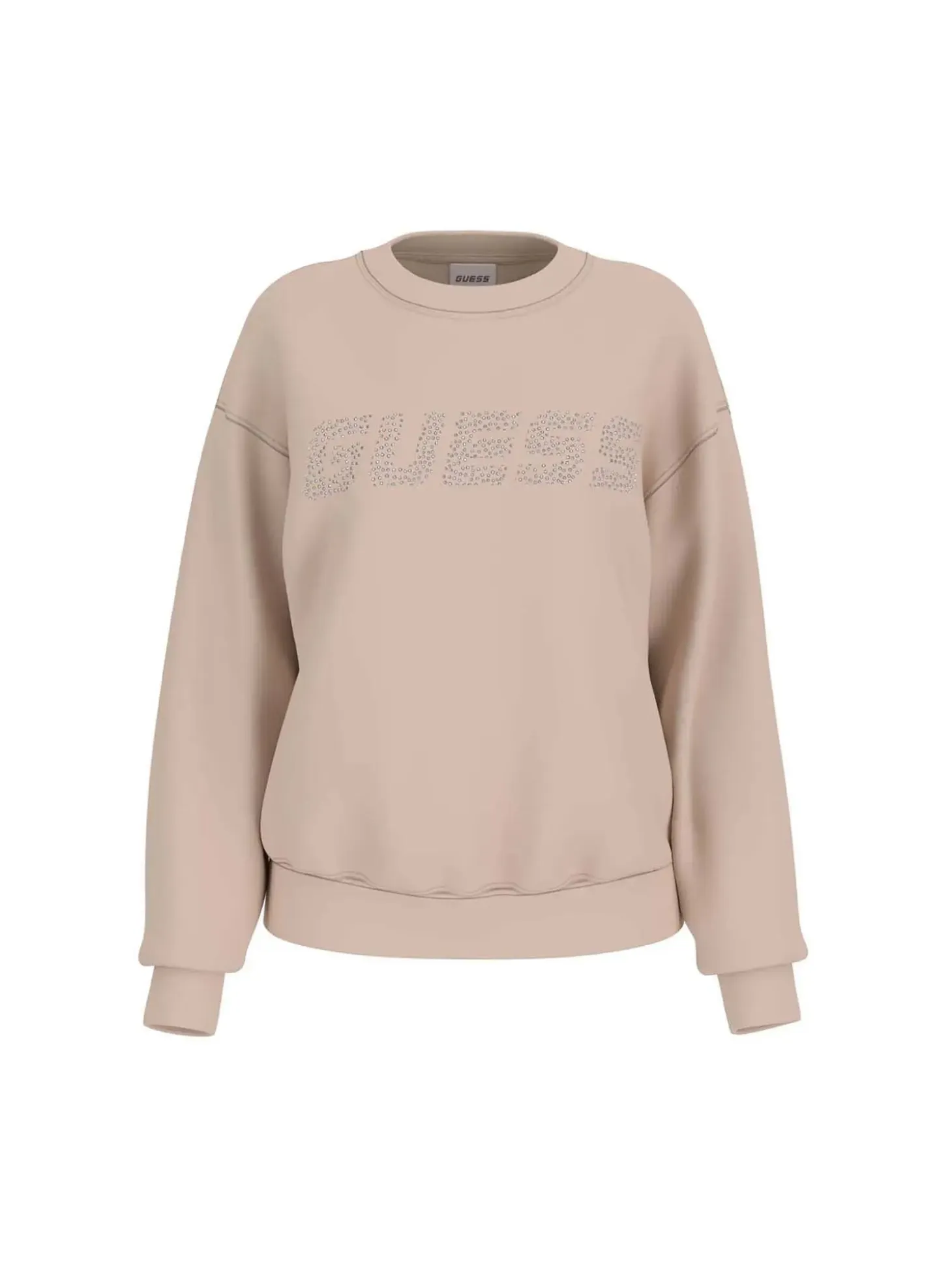FELPA DONNA - GUESS ATHLEISURE BEIGE - V4BQ15 K7UW2
