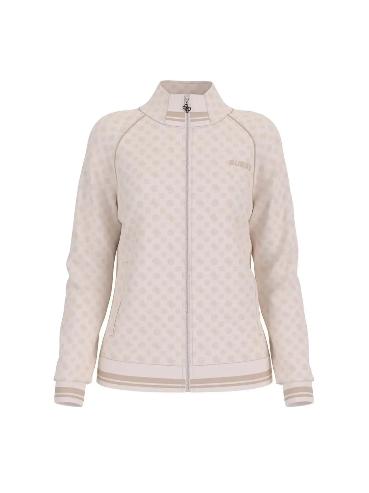 FELPA DONNA - GUESS ATHLEISURE CREMA - V5YQ03 KB212