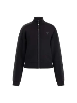 FELPA DONNA - GUESS ATHLEISURE NERO - V2YQ17 K7UW2