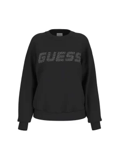 FELPA DONNA - GUESS ATHLEISURE NERO - V4BQ15 K7UW2