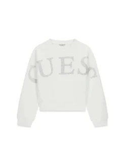 FELPA RAGAZZA - GUESS KIDS BIANCO - J6RQ10 KAD74