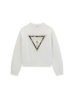 FELPA RAGAZZA - GUESS KIDS CREMA - J6BQ07 K6093
