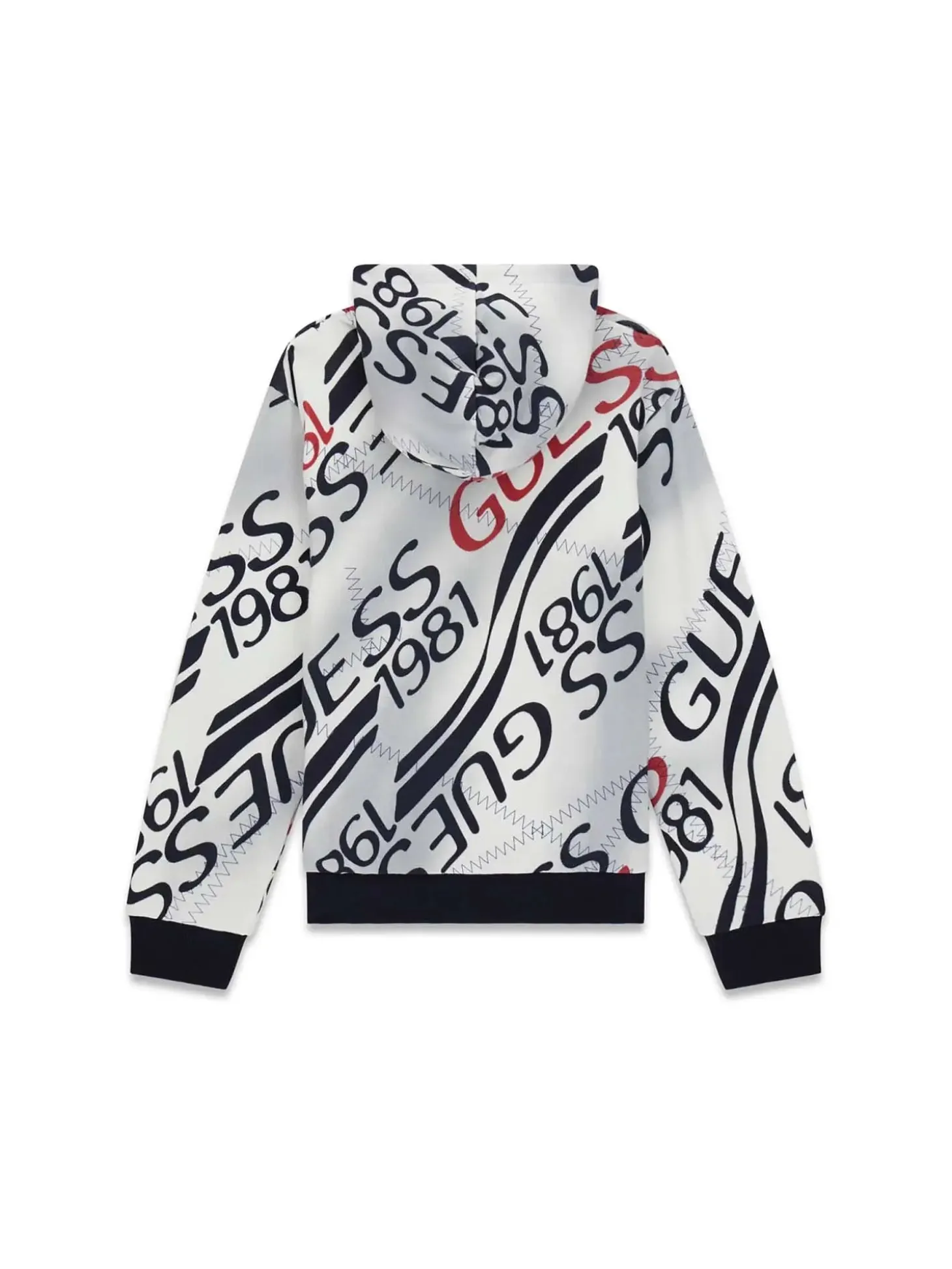 FELPA RAGAZZO - GUESS KIDS ROSSO-BLU - L6RQ00 KA6R4