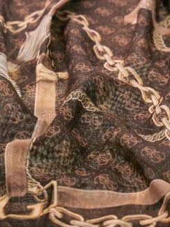 FOULARD DONNA - GUESS MARRONE - AW5537 POL03