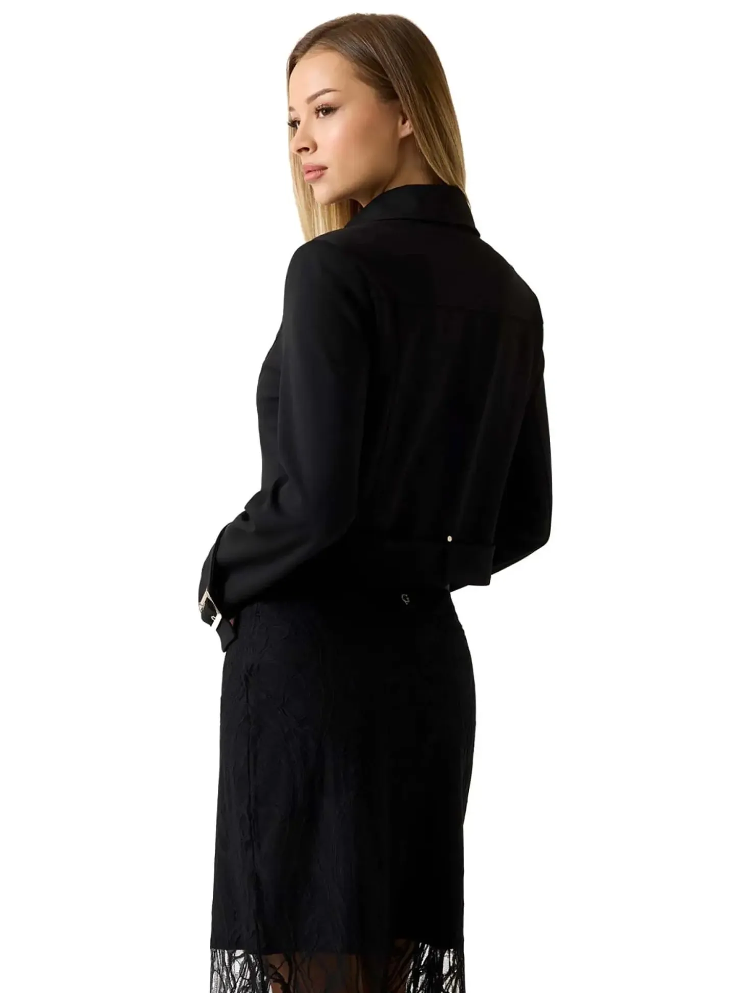 GIUBBOTTO DONNA - GUESS APPAREL NERO - W6YL21 K4327