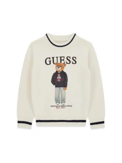 MAGLIA BAMBINO - GUESS KIDS CREMA - N6YR06 Z0903