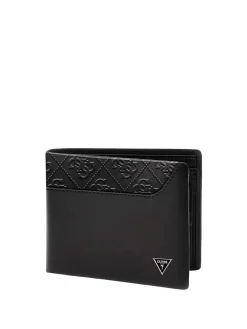 PORTAFOGLIO UOMO - GUESS NERO - SMBEHN LEA20