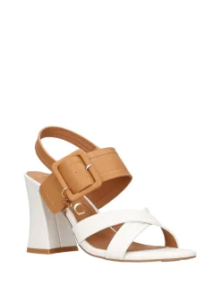 SANDALO DONNA - NAZARENO GABRIELLI BIANCO-CAMEL - 8102
