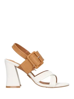 SANDALO DONNA - NAZARENO GABRIELLI BIANCO-CAMEL - 8102