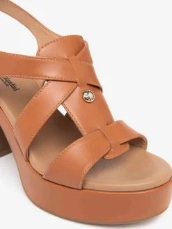 SANDALO DONNA - NERO GIARDINI COGNAC - E616092D