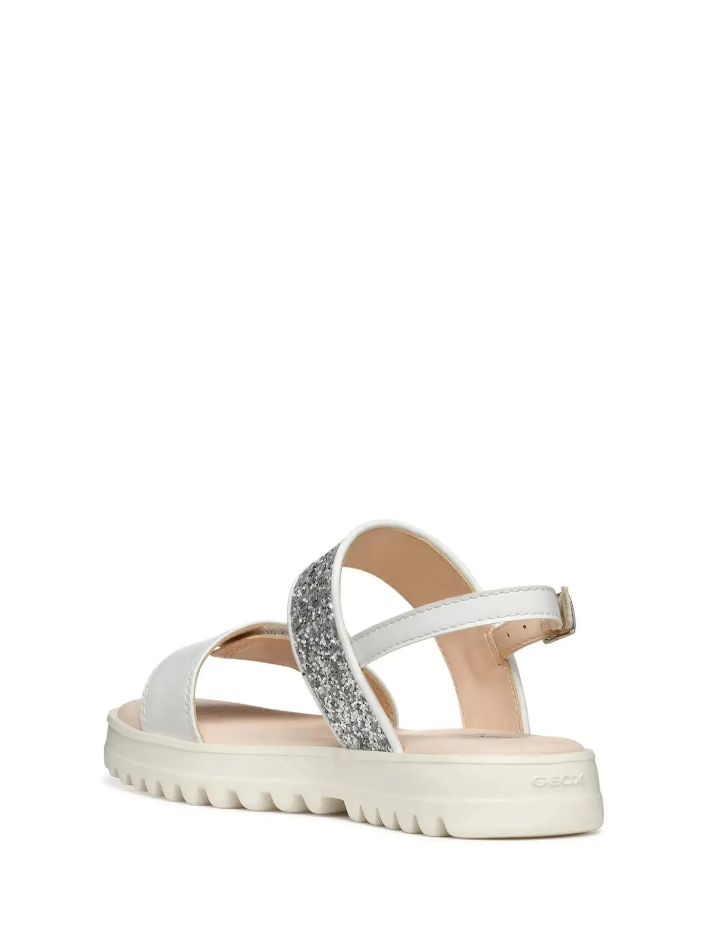 SANDALO RAGAZZA - GEOX BIANCO-ARGENTO - J556EA 0BCEW