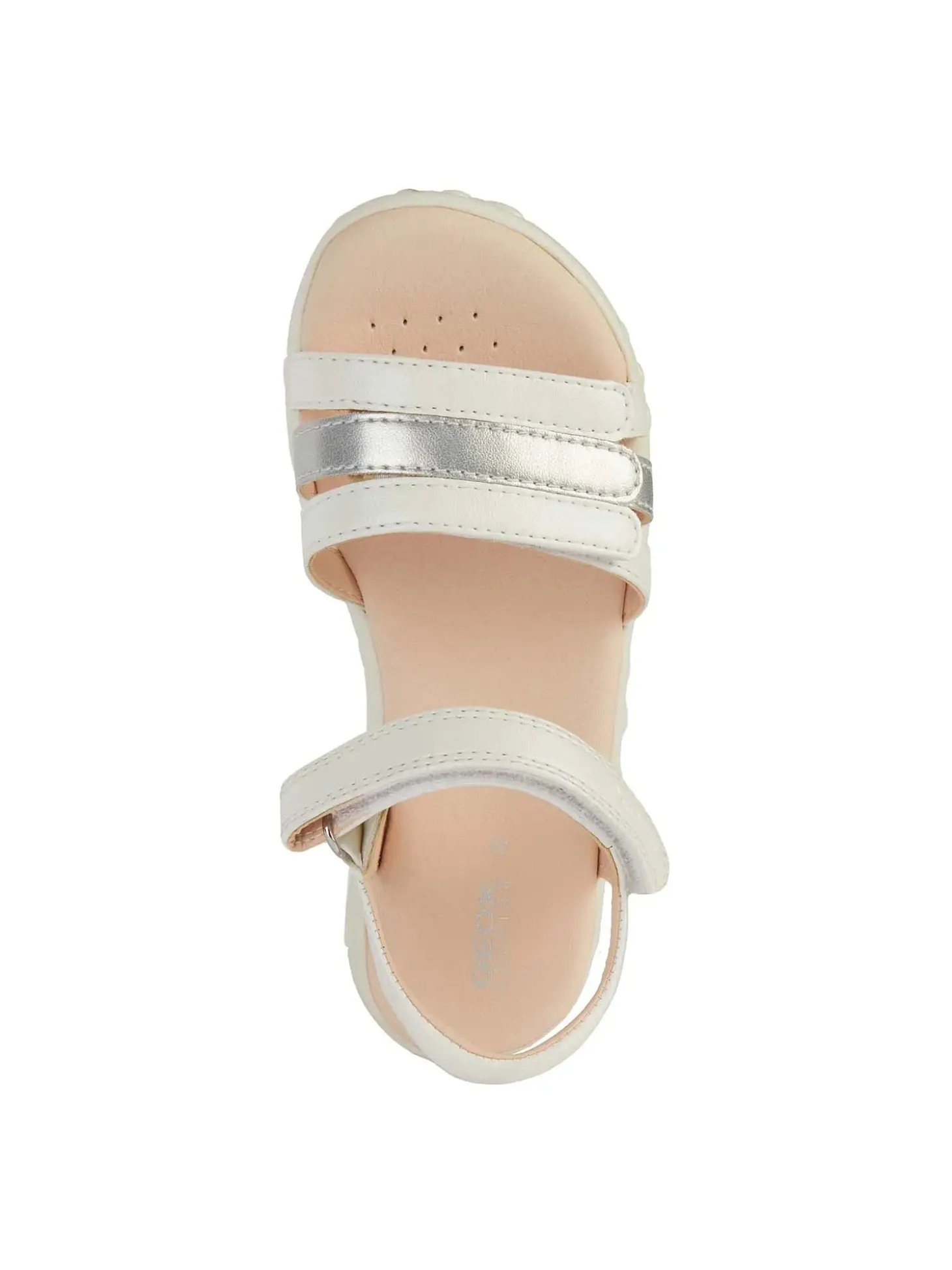 SANDALO RAGAZZA - GEOX BIANCO-ARGENTO - J458ZD 000NF