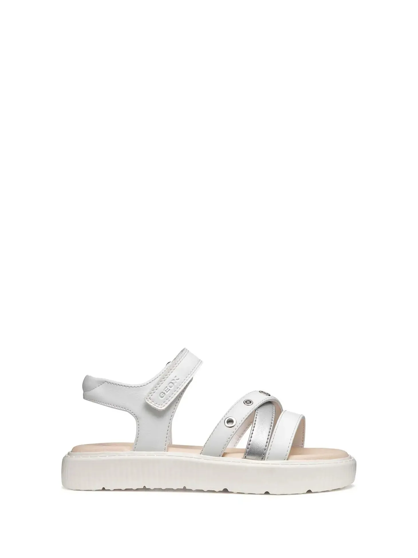 SANDALO RAGAZZA - GEOX BIANCO - J45DBI 000BC