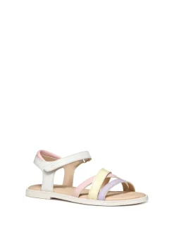 SANDALO RAGAZZA - GEOX BIANCO-LILLA - J5235D 000BC